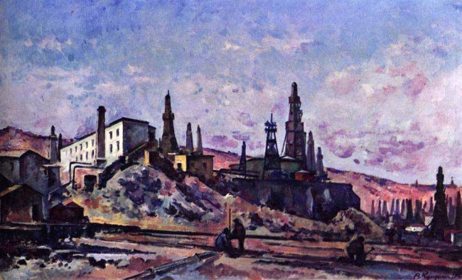 Сочинение по картине: Куприн - "Баку. Нефтяные промыслы. Биби-Эйбат"